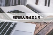 刷网课大黄峰怎么用(大黄蜂课堂绑定设备满了)